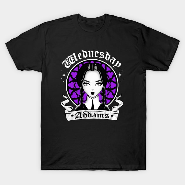 Goth Wednesday Addams T-Shirt by Gothic Rose